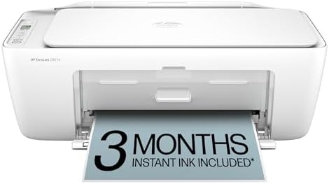 HP DeskJet 2827e Wireless All-in-One Color Inkjet Printer, Scanner, Copier, Best-for-Home, 3 Month Instant Ink Trial Included, AI-Enabled (6W7F5A) by Unknown