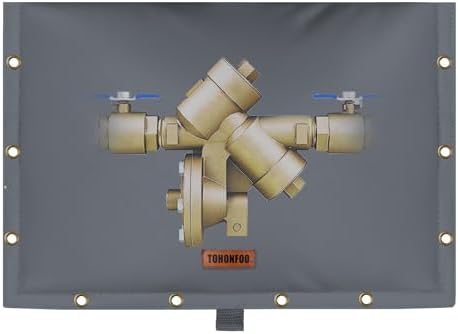 Backflow Preventer Insulation Cover for Vacuum Breaker, 21" W x 16" H, Grey by TOHONFOO