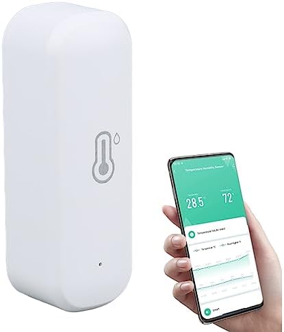 Smart Outdoor Temperature Humidity Sensor Hygrometer APP Remote Control for Remote Monitoring Alerts Thermometer Real Time Monitoring Accurate Readings for Freezer Fridge Pet Cage (for Zigbee Type) - Image 2