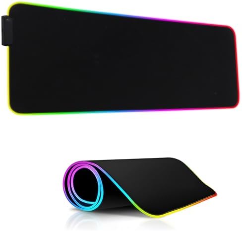 Gaming Mouse Pad, RGB Mousepad, Large Mouse Pad, Non-Slip Rubber Base, 800 * 300 * 4mm, 15 Light Modes, Waterproof Surface, for MacBook, Gaming, PC, Laptop by Unipampa