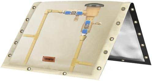 TOHONFOO 3-Way Open Backflow Preventer Pipe Cover Outside, 32"Wx16"H, Beige by TOHONFOO