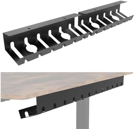 2 Pcs of Under Desk Cable Management Tray for Easy Mounting - Image 3