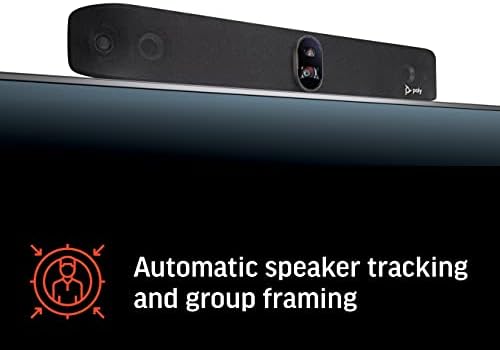 Poly - Studio X70 Video Bar for Large Conference Rooms Poly (Plantronics + Polycom) - Premium 4K Audio & Video Conferencing Solution - Camera, Speakers, & Microphones - Works w/Teams, Zoom (Certified) - Image 3