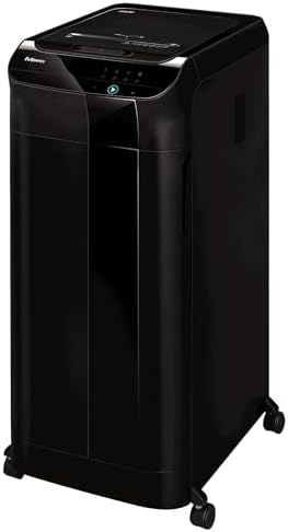 Fellowes AutoMax 600M 2-in-1 Heavy Duty Auto Feed Commercial Paper Shredder with Micro-Cut, Black by FellowesBrands
