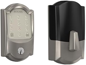 Schlage Encode Smart WiFi Deadbolt Lock with Camelot Trim, Satin Nickel by Unknown