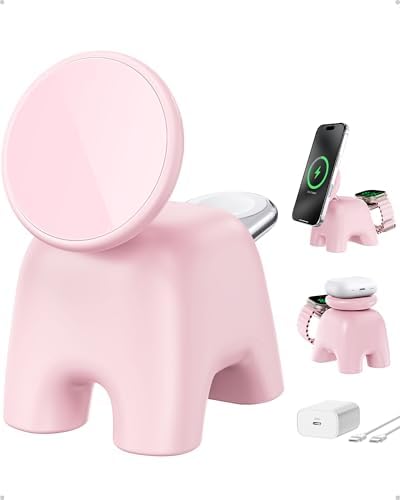 Magnetic Wireless Charging Station, Charger Stand for iPhone Apple Watch by AOK-AOK