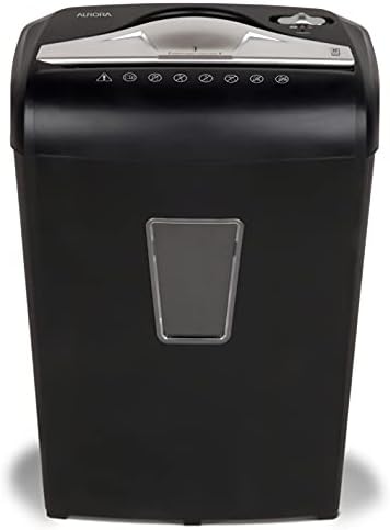 Aurora High-Security 8-Sheet Micro-Cut Paper Credit Card Shredder Black - Image 6