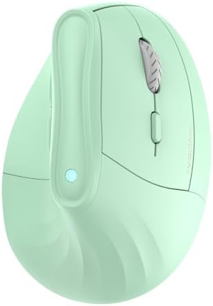 KYSONA Ergonomic Mouse Wireless, Bluetooth Vertical Mouse, 5-Level Adjustable DPI, 2.4G Silent Switch Mice for Windows, MacOS, IPadOS, Laptop, PC, Green by KYSONA