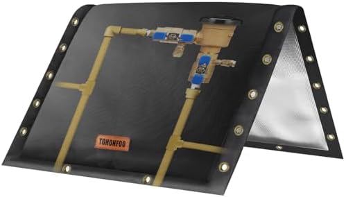 TOHONFOO 3-Way Open Backflow Preventer Pipe Cover Outside, 36"Wx24"H, Black by TOHONFOO