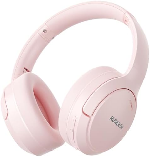 RUNOLIM Active Noise Cancelling Headphones, Wireless Bluetooth Over Ear by RUNOLIM