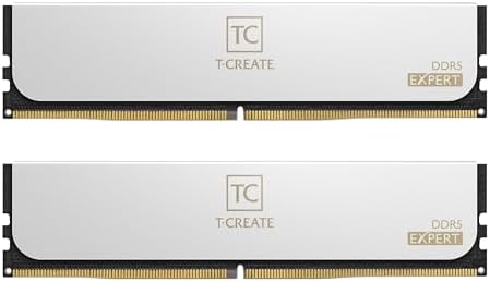 TEAMGROUP T-Create Expert Overclocking 10L DDR5 32GB Kit (2 x 16GB) 6000MHz (PC5-48000) CL38-46-46-76 Intel XMP 3.0 & AMD Expo Compatible Desktop Memory Module Ram White - CTCWD532G6000HC38GDC01 by TEAMGROUP