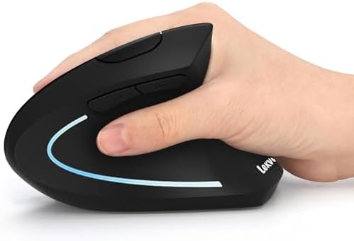 Lekvey Ergonomic Mouse, Rechargeable Vertical Wireless Mouse, Comfort Grip by Lekvey