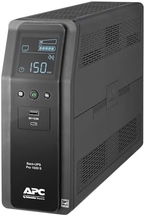 APC BR1500MS2 Pure Sine Wave UPS Battery Backup & Surge Protector by APCbySchneider-Electric