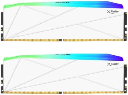 V-Color Manta XFinity RGB DDR5 32GB (16GBx2) 6000MHz XMP 3.0 & AMD EXPO CL30 1.35V RGB Gaming Desktop Upgrade RAM U-DIMM Memory Module SK Hynix IC - White (TMXFL1660830WWK) by V-COLOR