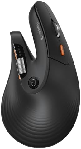 ProtoArc EM11 Pro Ergonomic Mouse for Large Hands, Side Scroll, Black by ProtoArc