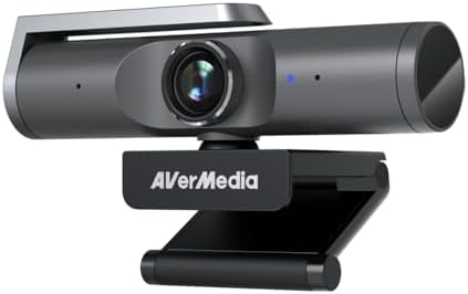 AVerMedia PW515 4K Ultra HD Business Webcam with Microphone for PC/Desktop/Laptop/Mac, with AI Auto Framing for Streaming, Meeting, Video Calls, Sony Sensor, Works with Teams, Zoom, Google Meet, OBS by AVerMedia