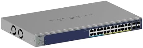 NETGEAR 28-Port PoE+ Gigabit Ethernet Smart Managed Switch (GS728TXUP) by NETGEAR