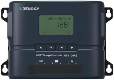 Renogy MPPT Solar Charge Controller with Bluetooth & LCD, 100V 20A 12V/24V by RenogySolar