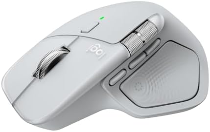 Logitech MX Master 4 for Mac, Ergonomic Bluetooth Mouse with Advanced Performance Haptic Feedback, Ultra-Fast Scrolling, USB-C Charging, MacOS, iPadOS, Windows - White Silver by Unknown