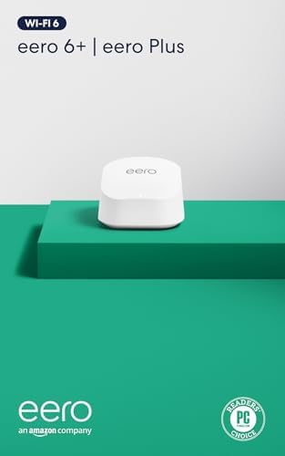 Amazon eero 6+ mesh wifi router with eero Plus annual subscription (auto-renews) - Coverage up to 1,500 sq. ft., Connect 75+ devices, 1-pack by Unknown