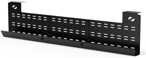 HumanCentric Under Desk Cable Management Tray & Cord Raceway, Black by HumanCentric