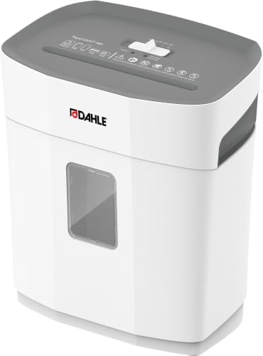 Dahle PaperSAFE PS 140 Paper Shredder, Oil Free, Jam Protection, Security Level P-4, 10 Sheet Max, Shreds Staples, Paper Clips & Credit Cards by Dahle