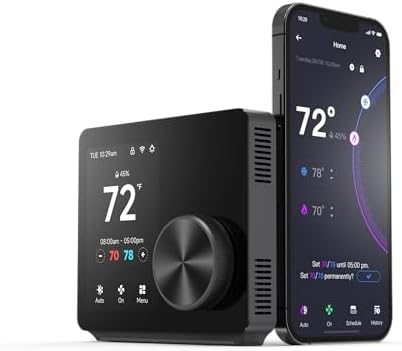 ST300 WiFi Thermostat, Compatible with Alexa and Google, App Control, 3.5” Touch Screen, Knob, Easy Install, Universal Compatibility, 7 Day Scheduling, Night Light, Zoning Compatible - Image 3