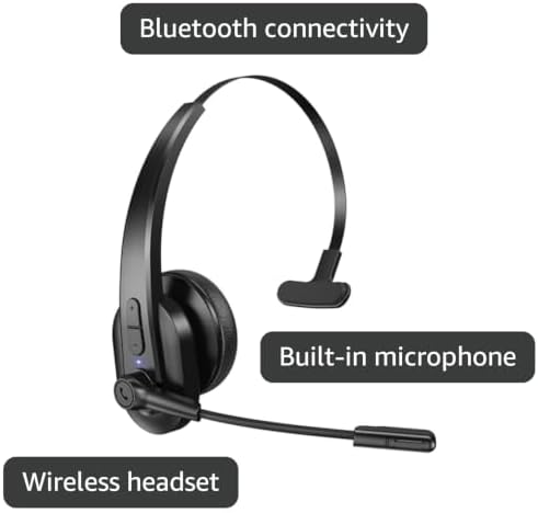 Sarevile Wireless Headset with Microphone, Bluetooth Headset for Cell Phones, Computer, Zoom Skype Mettings, On Ear for Work - Image 2