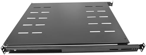 GlobalRack 1U Sliding Shelf,31-45" Adjustable, Double-Sided, Soft-Close - Image 3