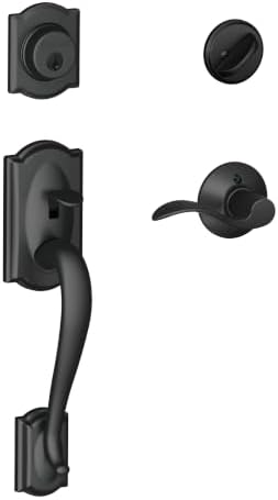 SCHLAGE Front Door Handleset, Right Hand Accent Lever, Matte Black by Unknown