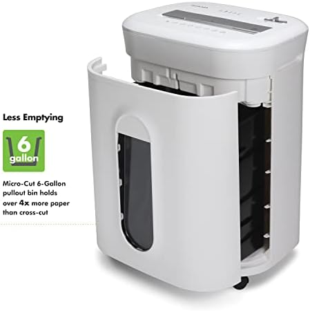 Aurora AU1060MA Professional Grade 10-Sheet High Security Micro-Cut Paper and Credit Card Shredder/ 60 Minutes/Security Level P-5, White, AU1060MA 10-Sheet High Security Microcut - Image 4