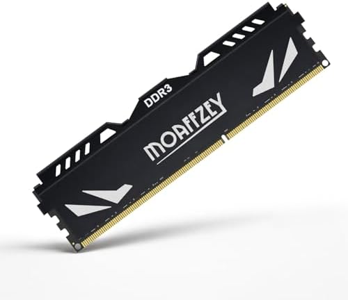 8GB DDR3 RAM 1600MHz PC3-12800 CL11 Desktop Computer Memory, 240-Pin 1.5V 2Rx8 Dual Rank Non-ECC Unbuffered PC Computer RAM Stick Upgrade - Black by Moaffzey