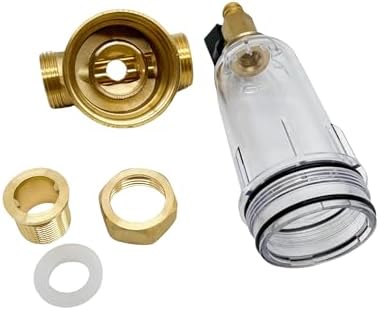 Spin Down Sediment Water Filter System with Pressure Gauge, 50&100 Micron Stainless Steel filter Mesh Pre-Filter for City/Well Water, 1" MNPT & 3/4" FNPT/MNPT Ports, Easy Backwash Cleaning - Image 6