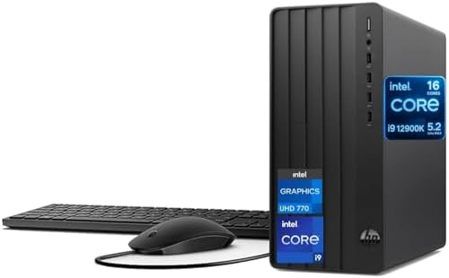 HP Pro Tower 290 G9 Business Desktop, Intel Core i9-12900K Processor (16 Cores, Up to 5.2GHz), 32GB RAM, 1TB PCIe SSD, Support 4K, HDMI, VGA, Wi-Fi, Bluetooth, Keyboard & Mouse, Windows 11 Pro by Unknown