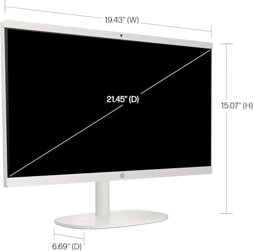 HP 22" FHD All-in-One Desktop Computer | Intel Dual-Core CPU | 16GB DDR4 RAM, 512GB PCIe SSD | WiFi 6, Bluetooth 5.3, RJ45 | Anti-Glare | Intel UHD Graphics | USB-C 5Gbps Port | Wired KB & Mouse - Image 4