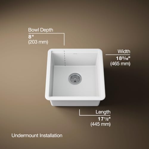 KOHLER Billings 18 in. Undermount Bar Sink With Accessories - Image 3