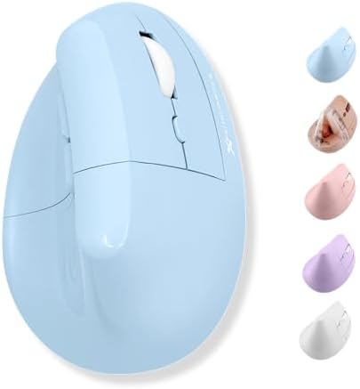 X9 Performance Wireless Vertical Ergonomic Mouse - (BT + 2.4Ghz) - Click in Comfort - Up to 4000 DPI, 6 Button, Rechargeable - Bluetooth Ergonomic Vertical Mouse Wireless - for Mac and PC - Blue by X9Performance