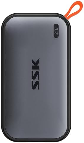 SSK Portable SSD 2TB External Solid State Hard Drive USB C Up to 1050MB/s by SSK