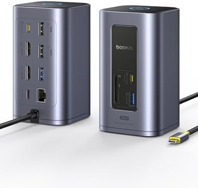Baseus Spacemate Nomos Air Docking Station 12-in-1 for Dual Monitor Windows by Baseus