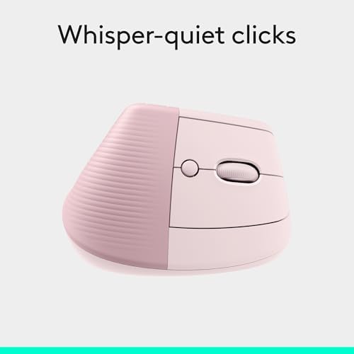 Logitech Lift Vertical Ergonomic Wireless Mouse - Rose - Image 6