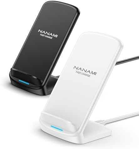 NANAMI Wireless Charger Stand 2 Pack, 10W Fast Desktop Charging Stand by NANAMI