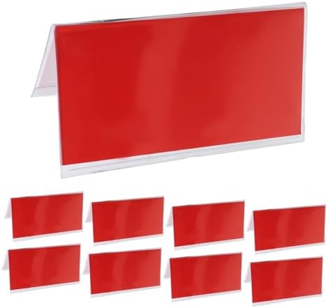 10pcs Plastic Double-Sided Triangle Desk Name Plate Holders by GARNECK