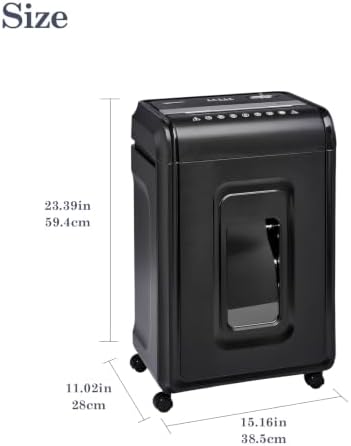18‑Sheet Micro‑Cut Paper Shredder for Home Office – P‑4 Security, 30‑Min Continuous Run, 7‑Gallon Bin, Portable on 360° Casters, Anti‑Jam, Quiet Micro‑Cut Document Shredder - Image 2