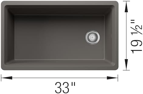 BLANCO Inteos SILGRANIT 33" Single Bowl Workstation Kitchen Sink Gray - Image 5