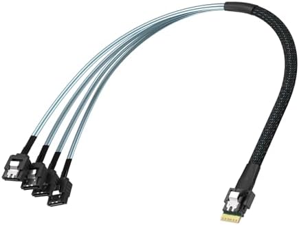 ipolex SlimSAS to SATA, SFF-8654 4i Host/RAID to 4xSATA Target HD, Suitable for Servers, Computers, Hard Drives, and Hosts, 0.5m(1.6ft) - Image 3