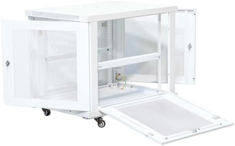 NavePoint 12U Network Cabinet with Perforated Door 12U Wall Mount Server Cabinet White 19 Rack for IT Equipment, AV Devices, Networking Equipment 33" Deep Mid-Depth Server Rack Enclosure - Image 3