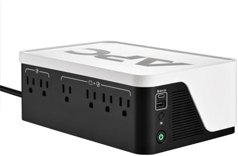 APC 500VA/300W Backup Battery Power Supply for Home Office, Wi-Fi, BE500G3 by APCbySchneider-Electric