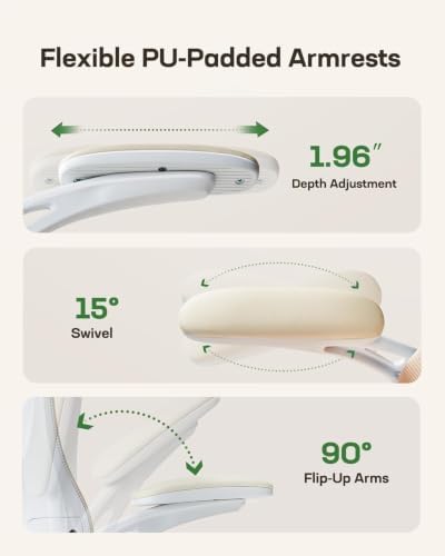 Marsail Ergonomic Office Chair with 3D Armrests, Pack of 5 - Image 6