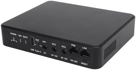 18000mAh Li Battery UPS 6 Ports DC5V 9V 12V POE 15V 24V USB Type C 5V Outputs Uninterruptible Power Supply for Router Mini DC UPS Backup for Home Office by Walfront