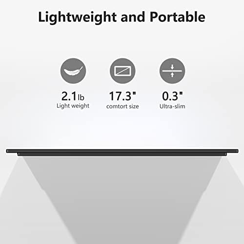 ForHelp 17.3" Portable Monitor 1080P FHD 144Hz Narrow Edge Laptop Monitor USB C HDMI Gaming Computer IPS HDR Screen, Travel Monitor for PC Mac Phone Xbox PS5 Switch Laptop w/Smart Cover & Speakers - Image 4
